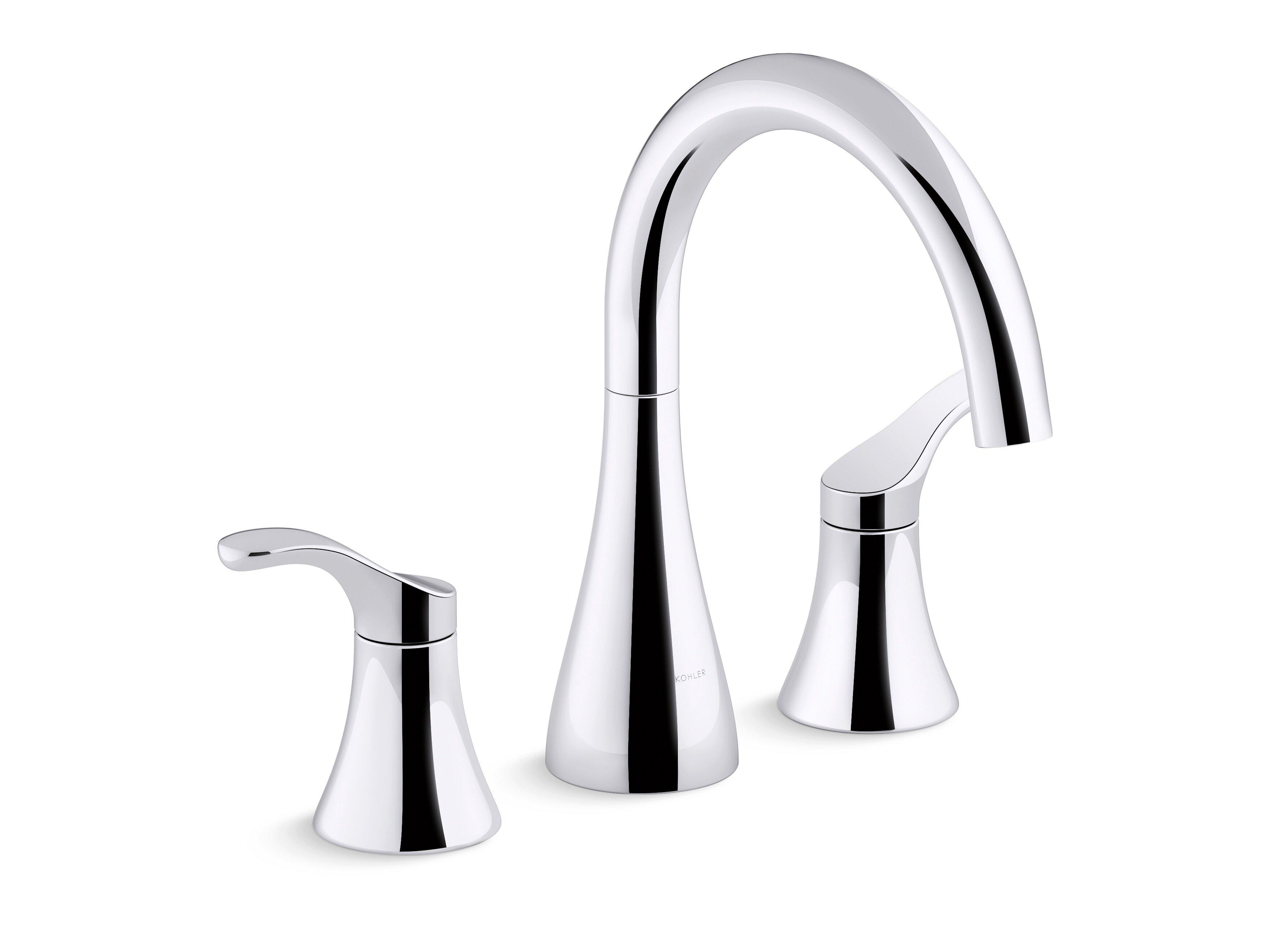 KOHLER Polished Chrome Two Handle Roman Tub Faucet (Trim Only) 