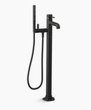 KOHLER Matte Black Single Handle Lever Floor Mount Filler 