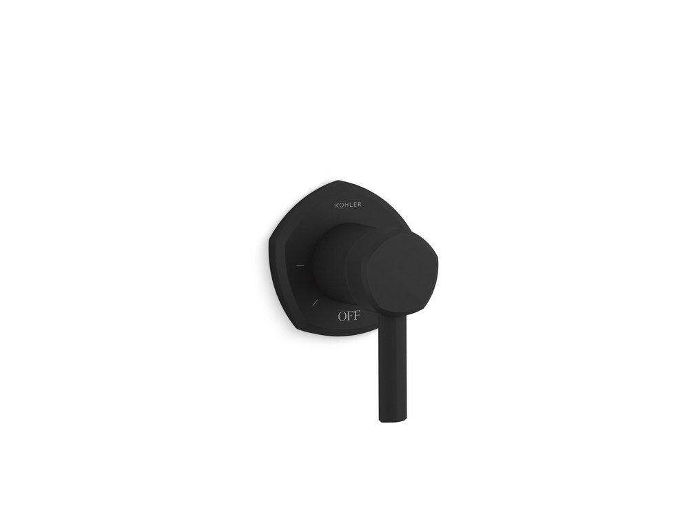 KOHLER Matte Black Single Handle Bathtub & Shower Faucet (Trim Only) 