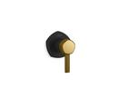 Single Handle Diverter Valve Trim in Matte Black with Moderne Brass