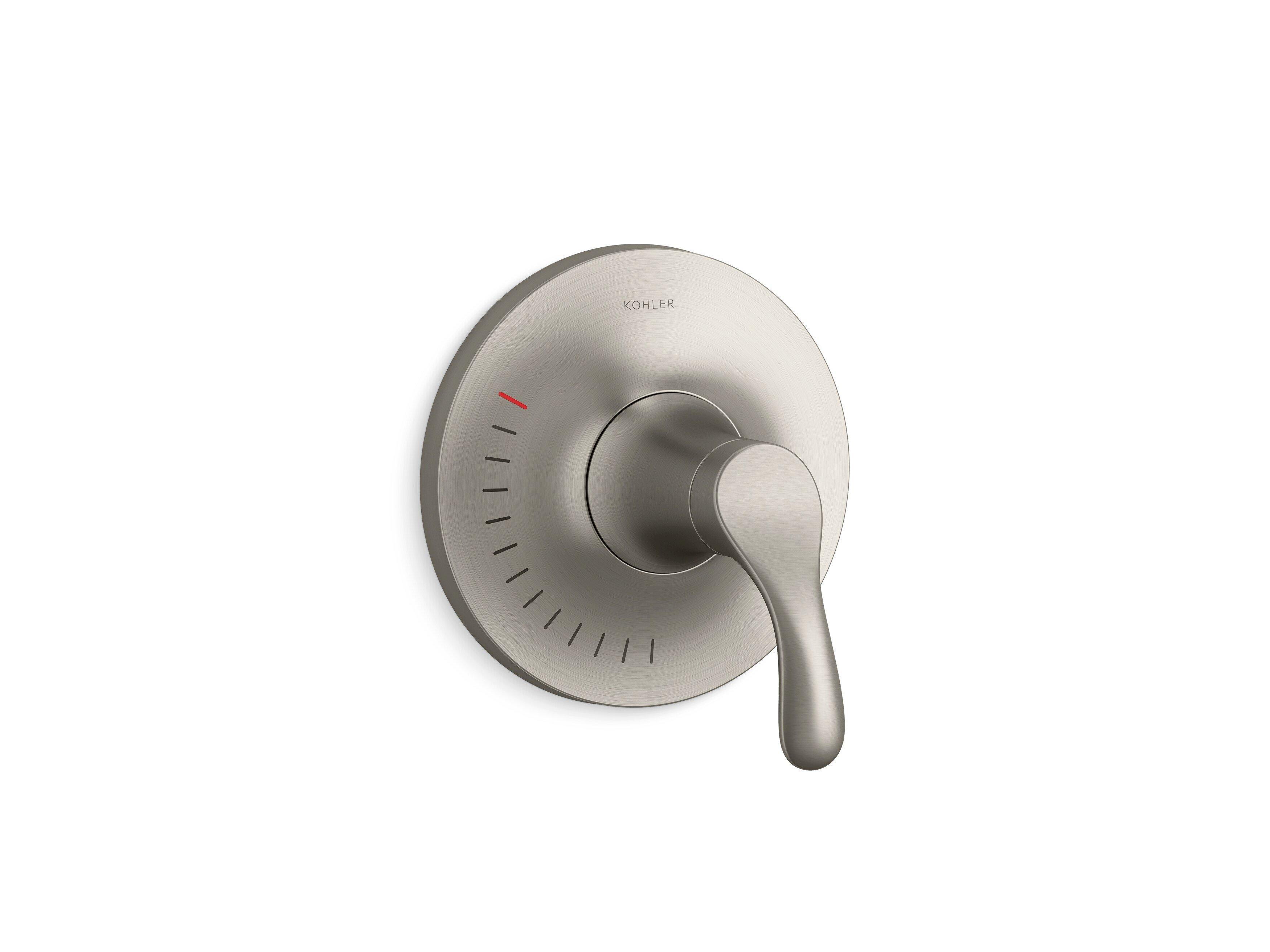 KOHLER Vibrant Brushed Nickel Single Handle Pressure Balancing Valve Trim 