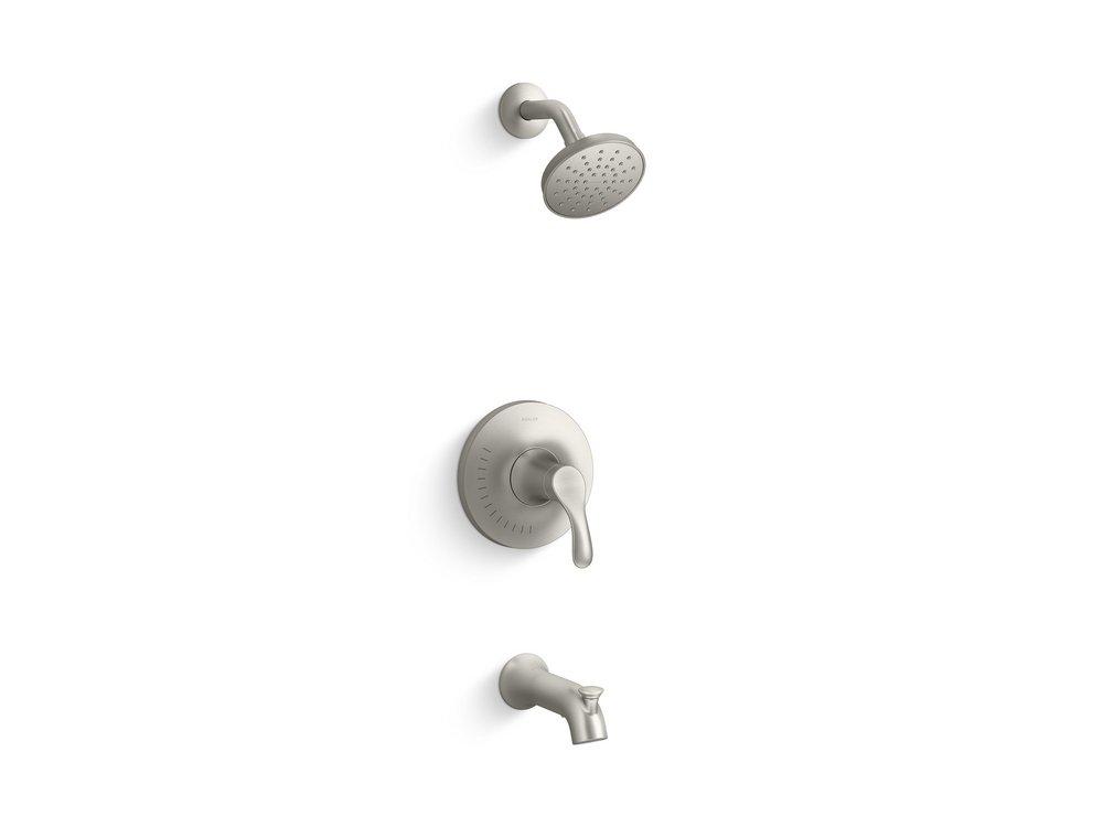 KOHLER Vibrant&reg; Brushed Nickel Single Handle Single Function Bathtub & Shower Faucet (Trim Only) 