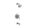 KOHLER Vibrant&reg; Brushed Nickel Single Handle Single Function Bathtub & Shower Faucet (Trim Only) 
