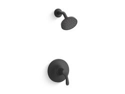 One Handle Single Function Shower Faucet in Matte Black (Trim Only)