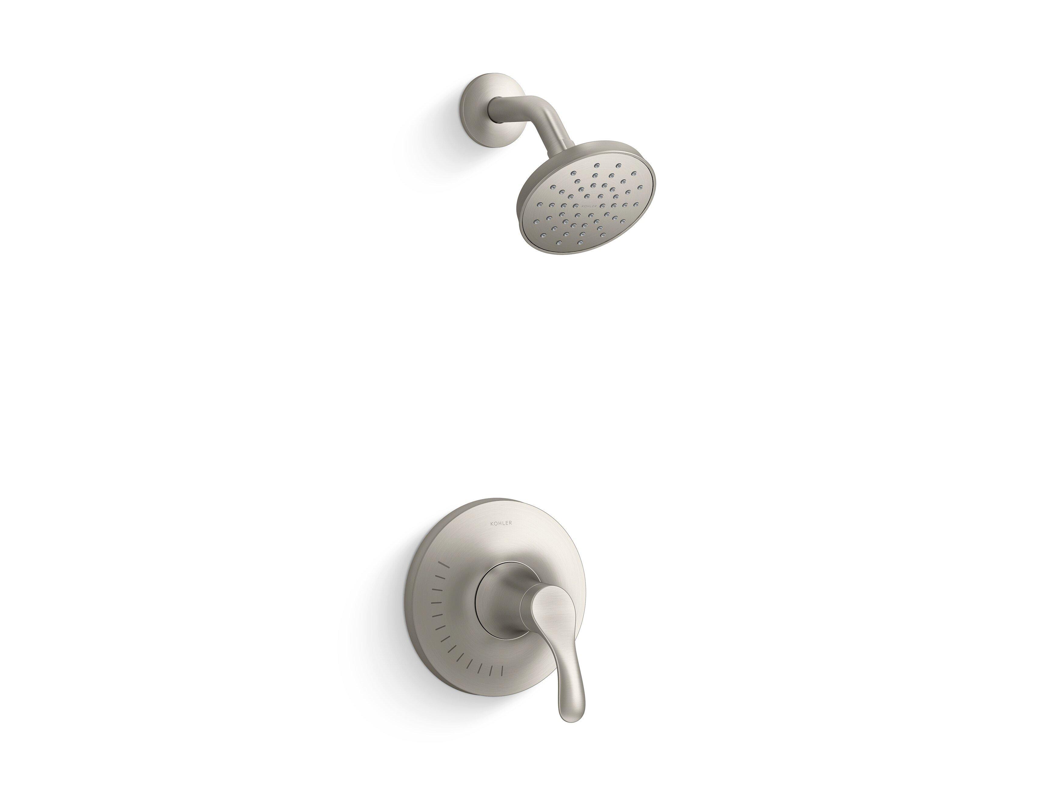 KOHLER Vibrant Brushed Nickel Single Handle Single Function Shower Faucet (Trim Only) 