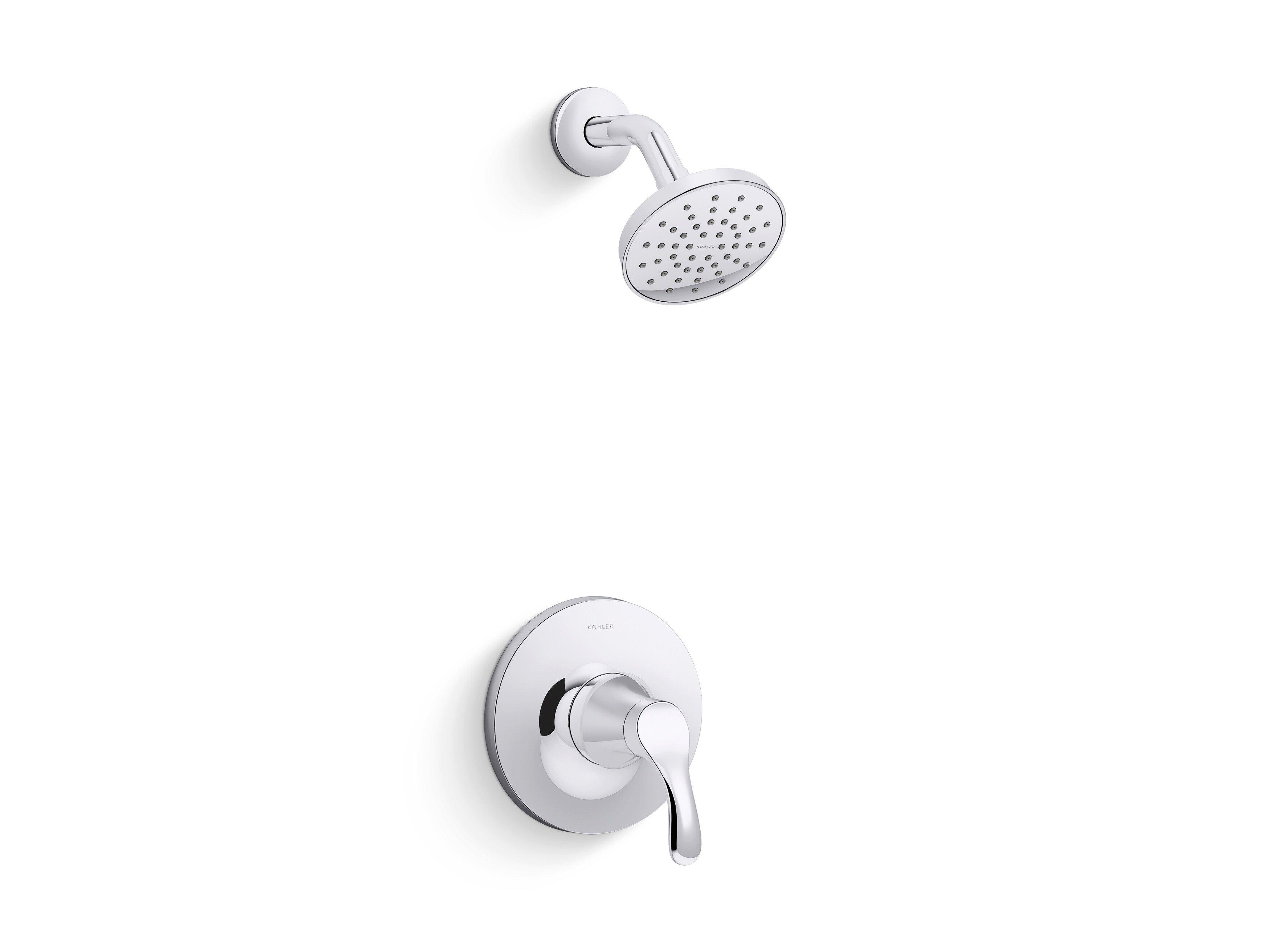 KOHLER Polished Chrome Single Handle Pressure Balancing Valve Trim 