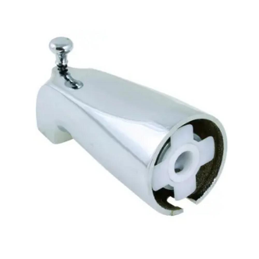 CAST BRASS DIVERTER TUB SPOUT FOR 5/8 IN BRASS COMPRESSION FITTING IN POLISHED CHROME 