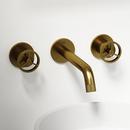 VIGO CASS WALL MOUNT BATHROOM FAUCET IN MATTE BRUSHED GOLD 