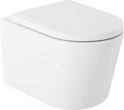 Elongated Wall Mount Toilet Bowl in White
