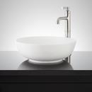 Vessel Mount Round Bathroom Sink in Matte White