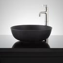 Vessel Mount Round Bathroom Sink in Matte Black