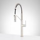 Single Handle Pull Down Kitchen Faucet in Stainless Steel