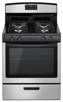 29-7/8 in. 5.1 cu. ft. 4-Burner 54500 BTU Sealed Gas Freestanding Range in Stainless Steel