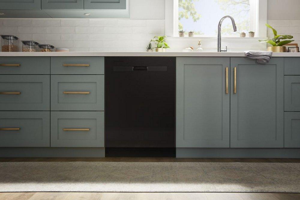 Whirlpool Black 23-7/8 x 24-1/2 in. 14 Place Settings Dishwasher 