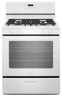 30 in. 4-Burner Gas Freestanding Range with Broiler Drawer in White