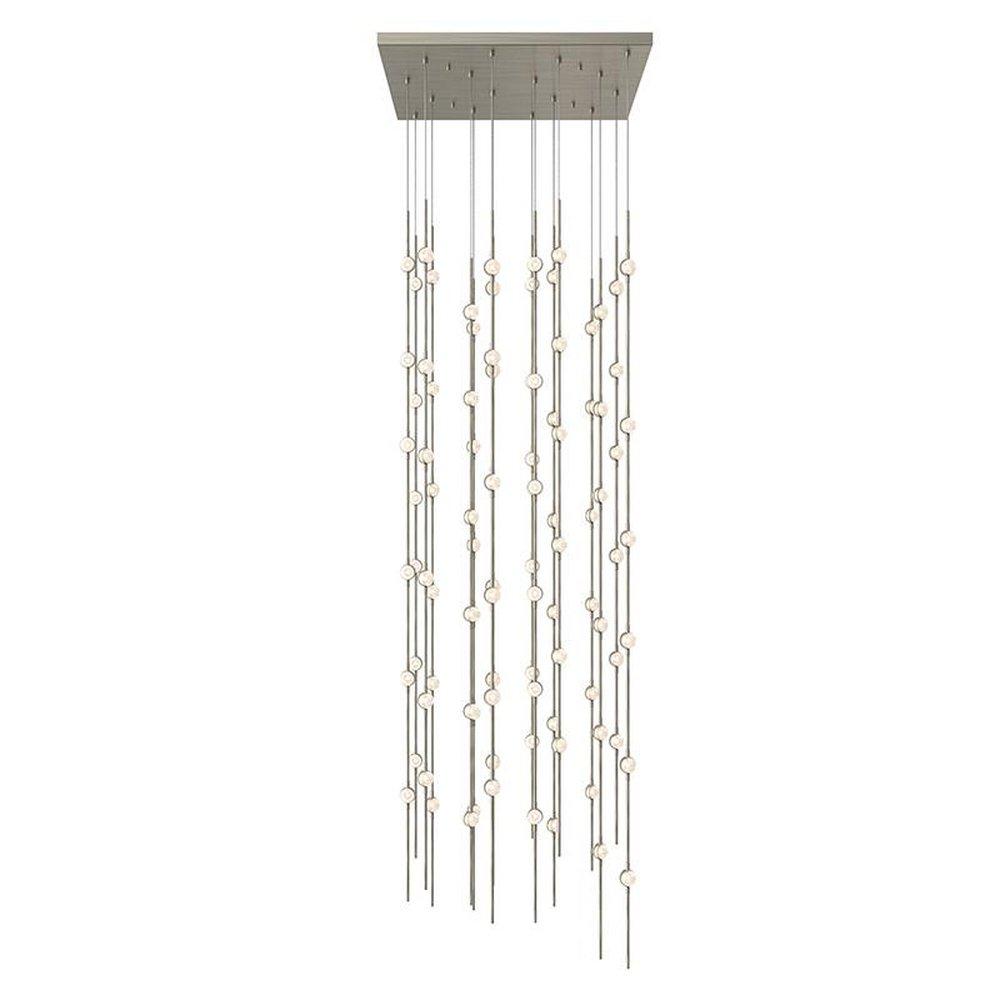 SONNEMAN Satin Nickel 192W 96-Light Integrated LED Pendant 