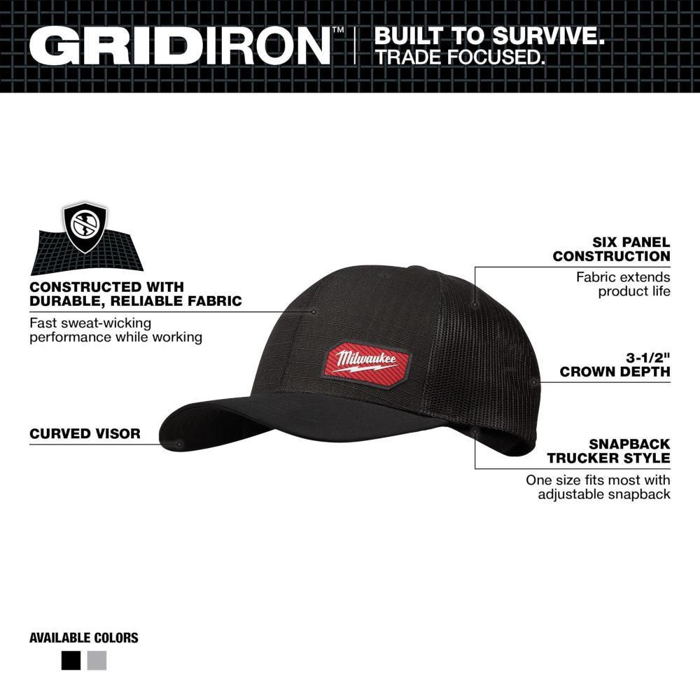 GRIDIRON SNAPBACK TRUCKER HAT GRAY 