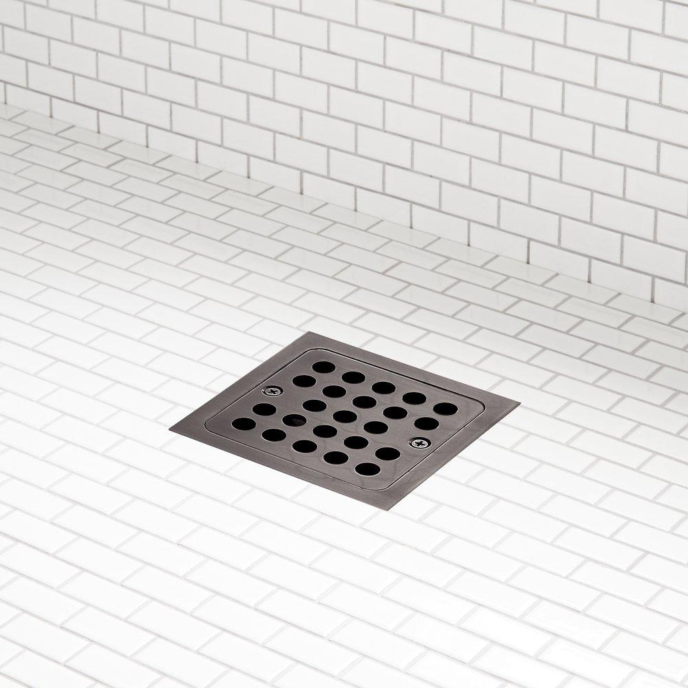 4-1/2 in. Square Shower Drain in Gunmetal image number 0