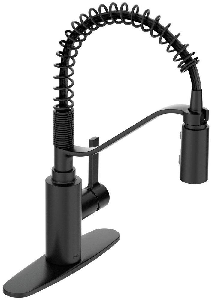 Moen Matte Black Single Handle Pull Down Kitchen Faucet 