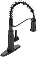 Single Handle Pull Down Kitchen Faucet in Matte Black