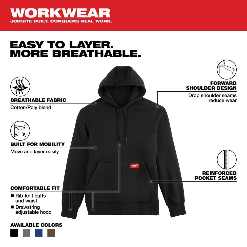 Milwaukee® Black 1 Piece Lithium-ion Polyester Hoodie in Black 