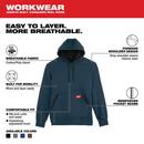 Milwaukee&reg; Blue 1 Piece Lithium-ion Polyester Hoodie in Blue 