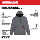 MIDWEIGHT PULLOVER HOODIE GRAY S 