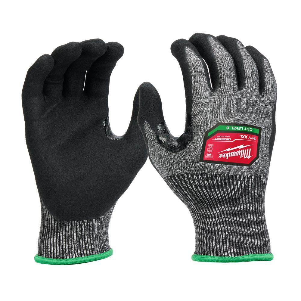 Cut Level 6 High-Dexterity Nitrile Dipped Gloves, 2XL 