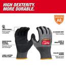 Milwaukee&reg; Grey Plastic Dipped Gloves 