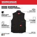 HEAVY DUTY SHERPA-LINED VEST - BLACK 3X 