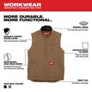 HEAVY DUTY SHERPA-LINED VEST - BROWN 3X 