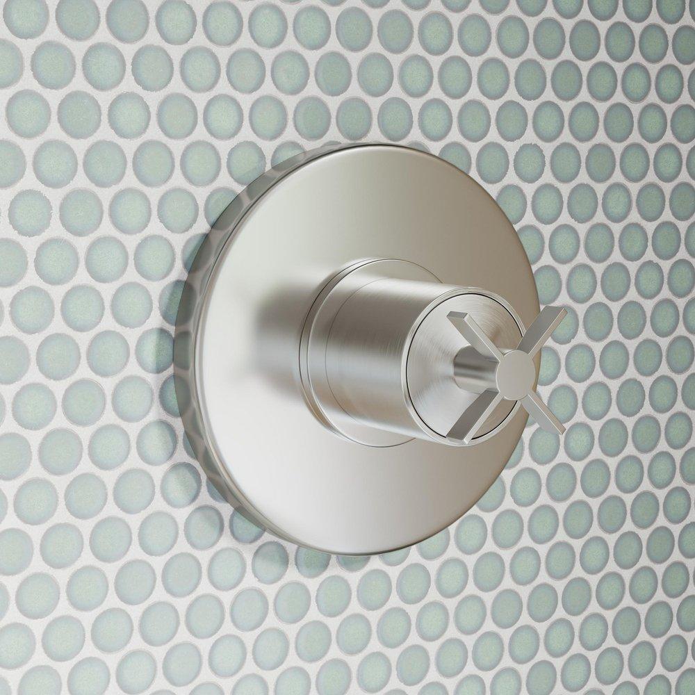 Single Handle Pressure Balancing Valve Trim in Brushed Nickel 