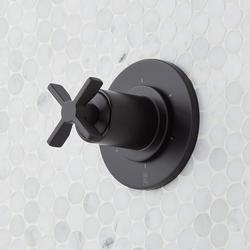 Single Handle Diverter Valve Trim in Matte Black (Trim Only)
