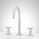 Two Handle Widespread Bathroom Sink Faucet in Brushed Nickel 
