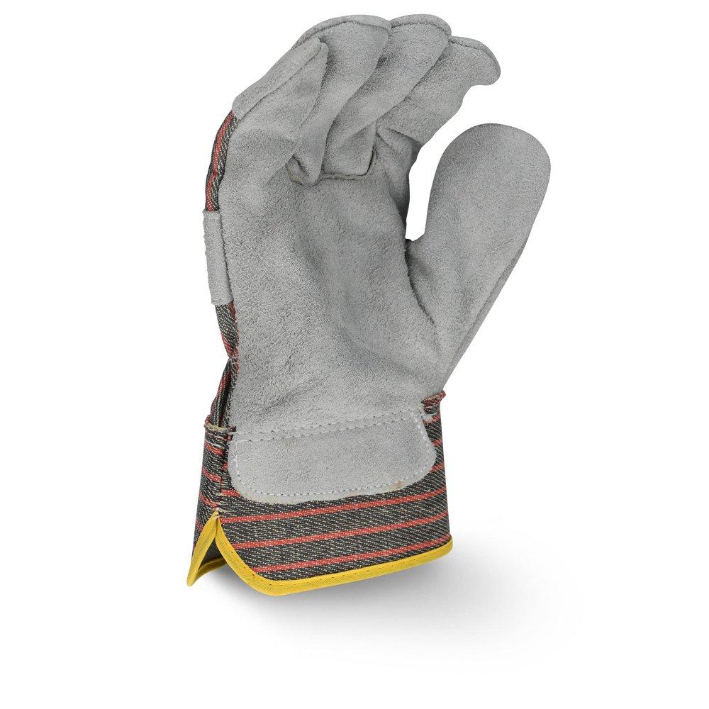 RADIANS RWG3103 ECONOMY SHOULDER GRAY SPLIT COWHIDE LEATHER GLOVE LARGE 