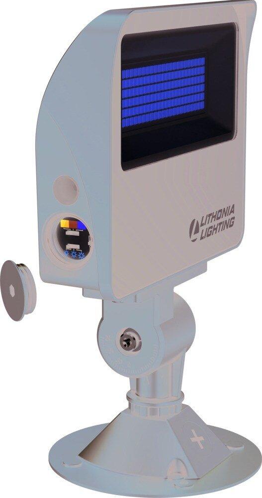 Adjustable LED Floodlight with Switchable Lumens and CCT in Dark Bronze 