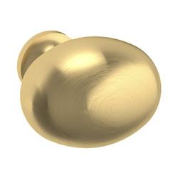 4913 Oval Door Knob in Lifetime Satin Brass