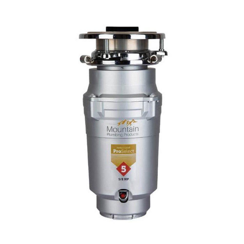 1/2 hp 3-Bold Mount Garbage Disposal in Matte Silver 