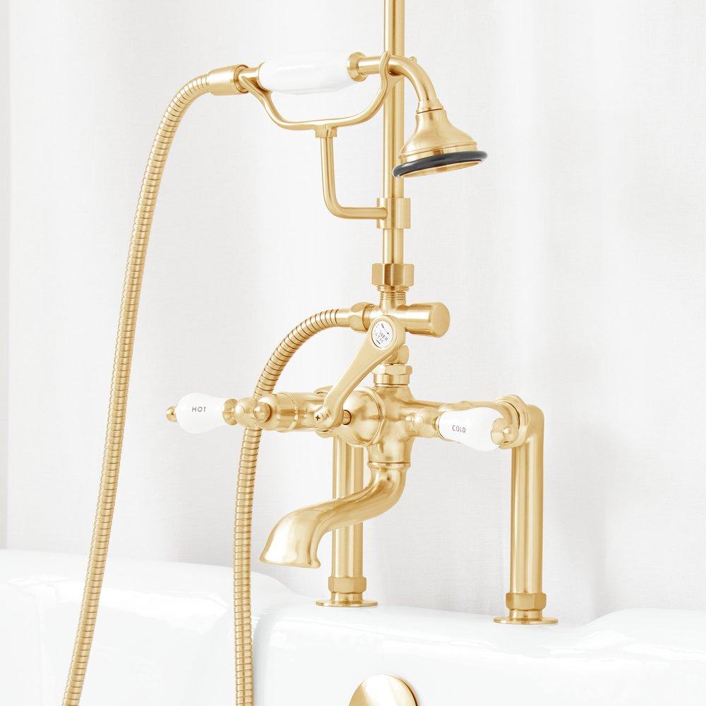 Side Mount Hand Shower Conversion Kit in Brushed Gold 