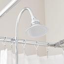 GOOSENECK SHOWER CONVERSION KIT WITH HAND SHOWER 60 X 27 D STYLE SHOWER RING BRUSHED GOLD 