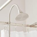Gooseneck Shower Conversion Kit with Hand Shower and D Style Shower Ring in Brushed Gold 