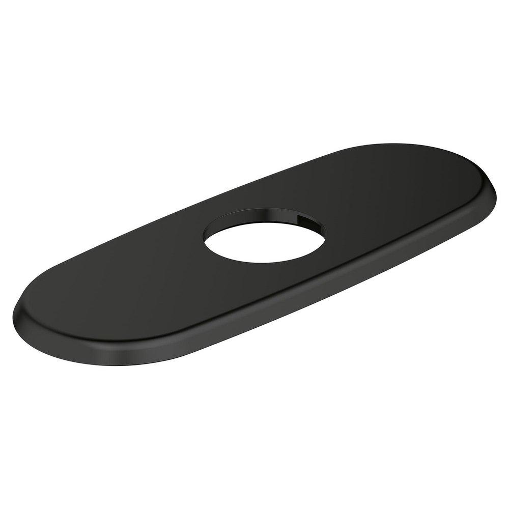 GROHE Matte Black 6-7/16 in. Brass Escutcheon 
