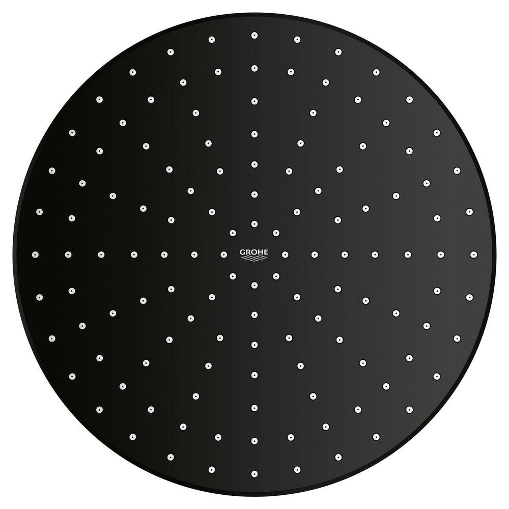 GROHE Matte Black Single Function PureRain Showerhead 