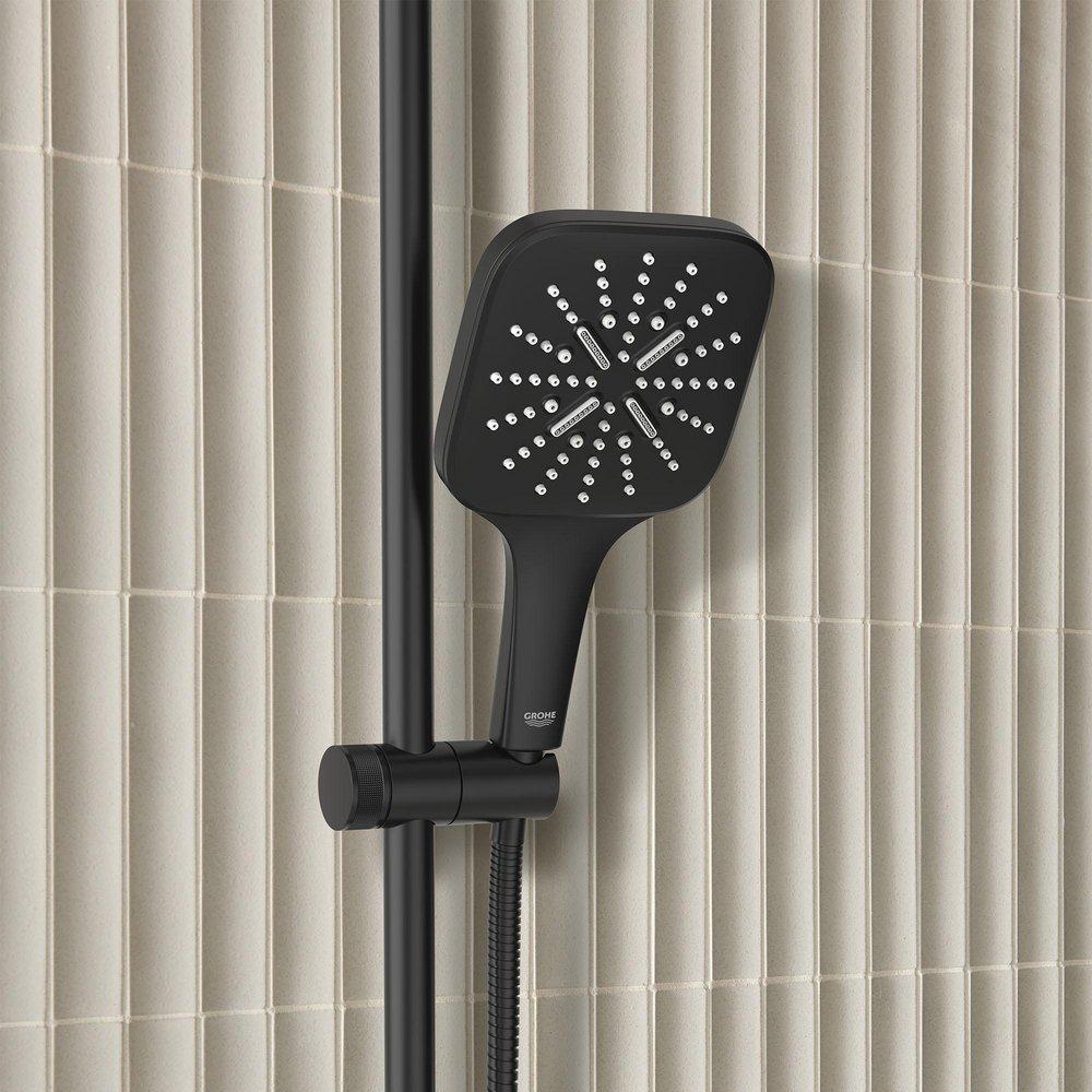 GROHE Matte Black 5-1/2 in. Shower Rail 