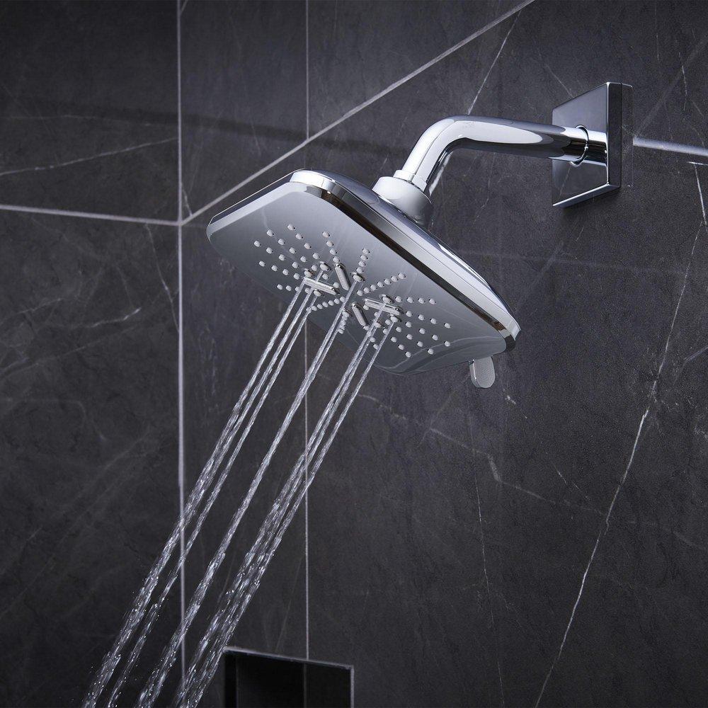 GROHE StarLight&reg; Chrome Multi Function Jet, Massage and Rain Showerhead 