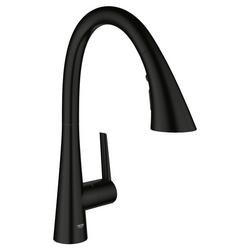 Single Handle Pull Down Kitchen Faucet in Matte Black