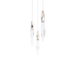 24W 3-Light Integrated LED Pendant in Polished Nickel