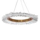 55W 1-Light Integrated LED Pendant in Aged Brass