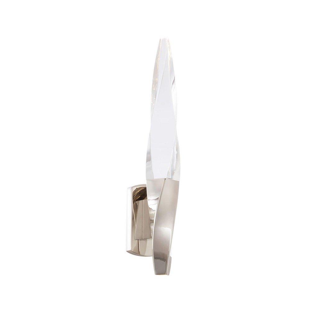 KINDJAL 18IN LED WALL SCONCE 3000/3500/4000K IN POLISHED NICKEL WITH CLEAR OPTIC CRYSTAL 