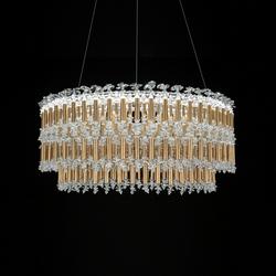 86W 1-Light Integrated LED Pendant in Heirloom Gold